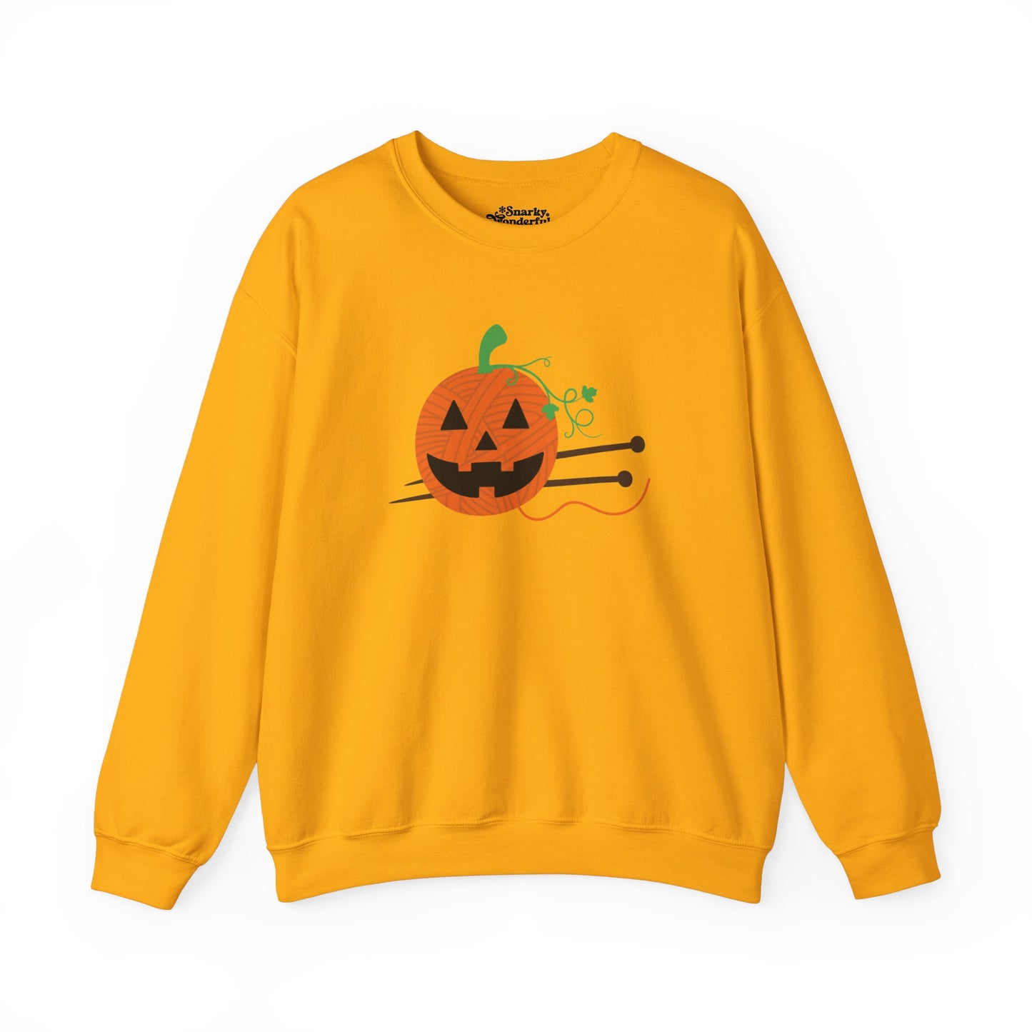 Jack-o'-Lantern Yarn Knitting Sweatshirt - Snarky Wonderful - 5