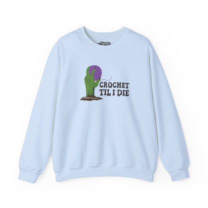 Crochet Til I Die Zombie Sweatshirt - Snarky Wonderful - 4