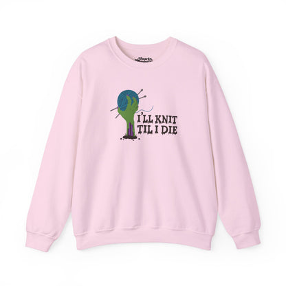 I'll Knit Til I Die Zombie Knitting Sweatshirt - Snarky Wonderful - 4