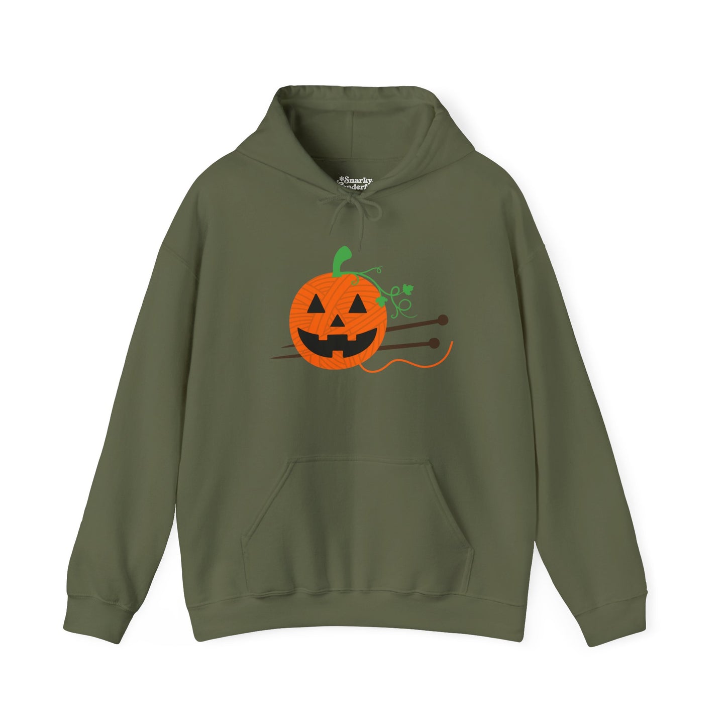 Jack-o'-Lantern Yarn Knitting Hoodie - Snarky Wonderful - 5