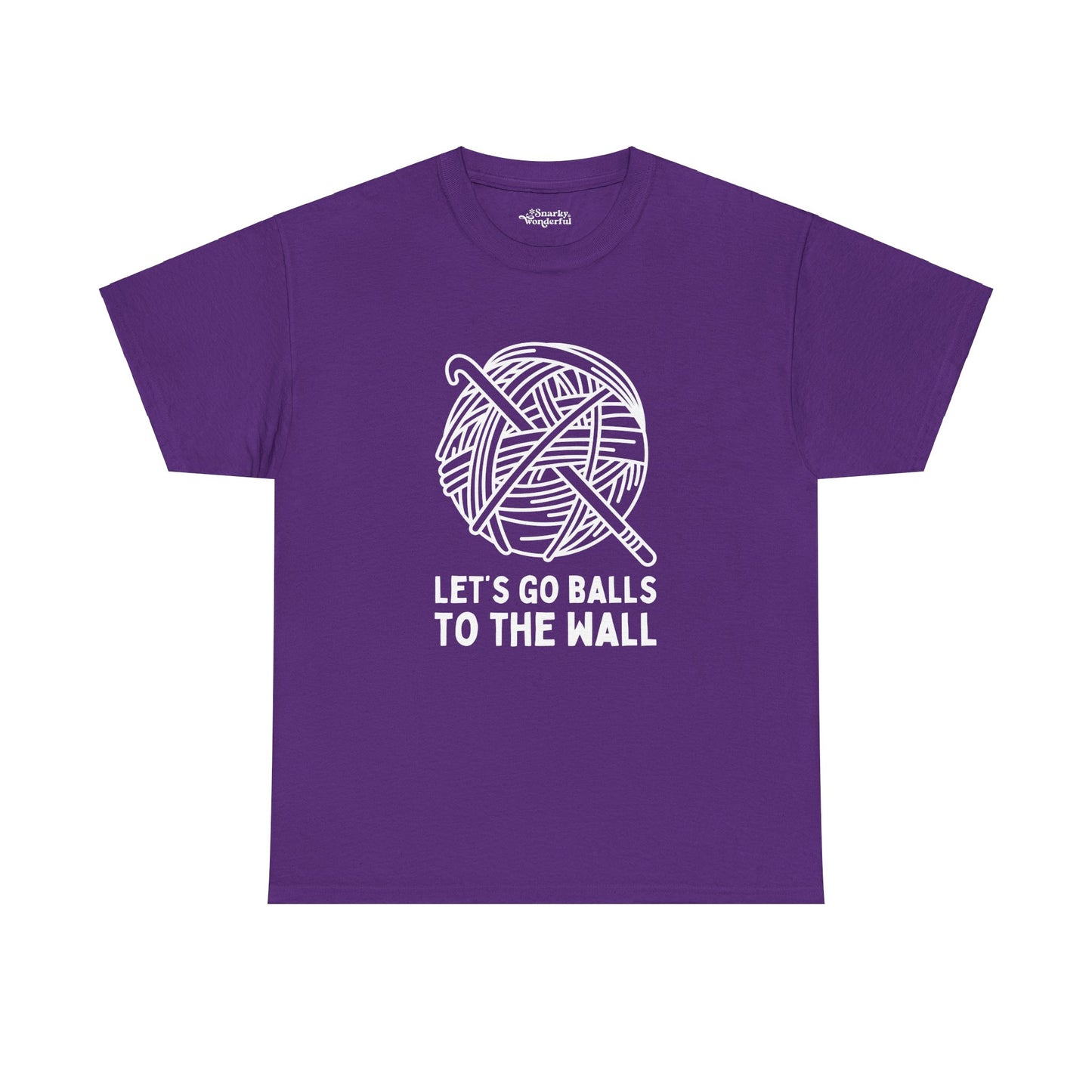 Let's Go Balls to the Wall Crochet Essential Tee