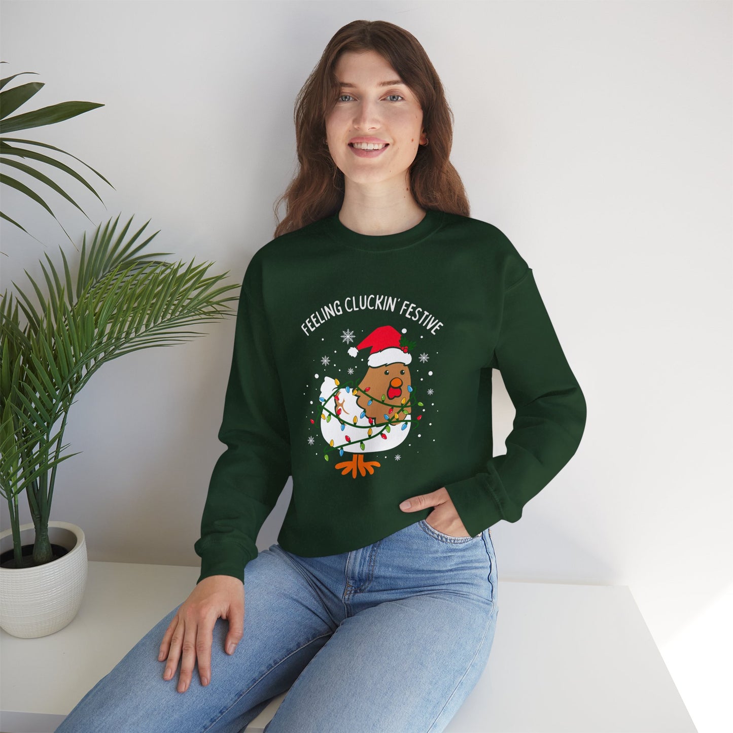 Feeling Cluckin' Festive Christmas Sweatshirt