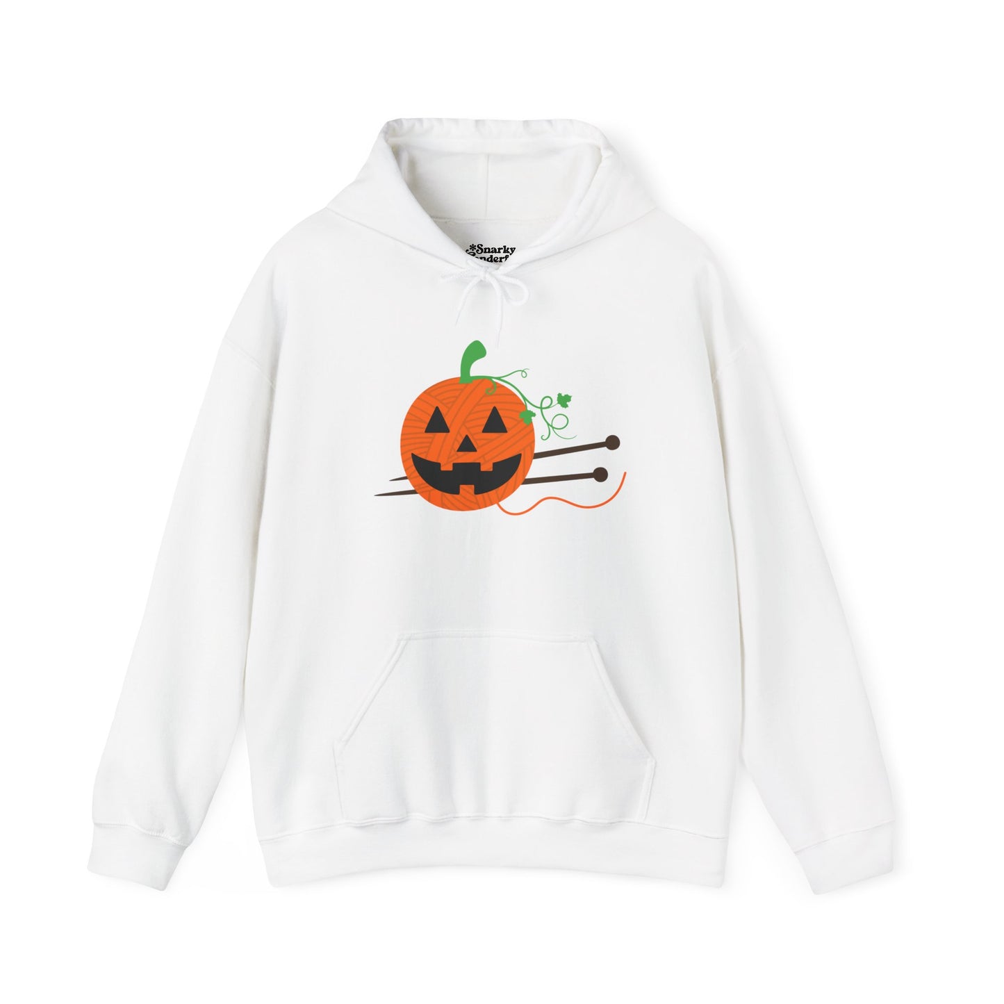 Jack-o'-Lantern Yarn Knitting Hoodie - Snarky Wonderful - 3