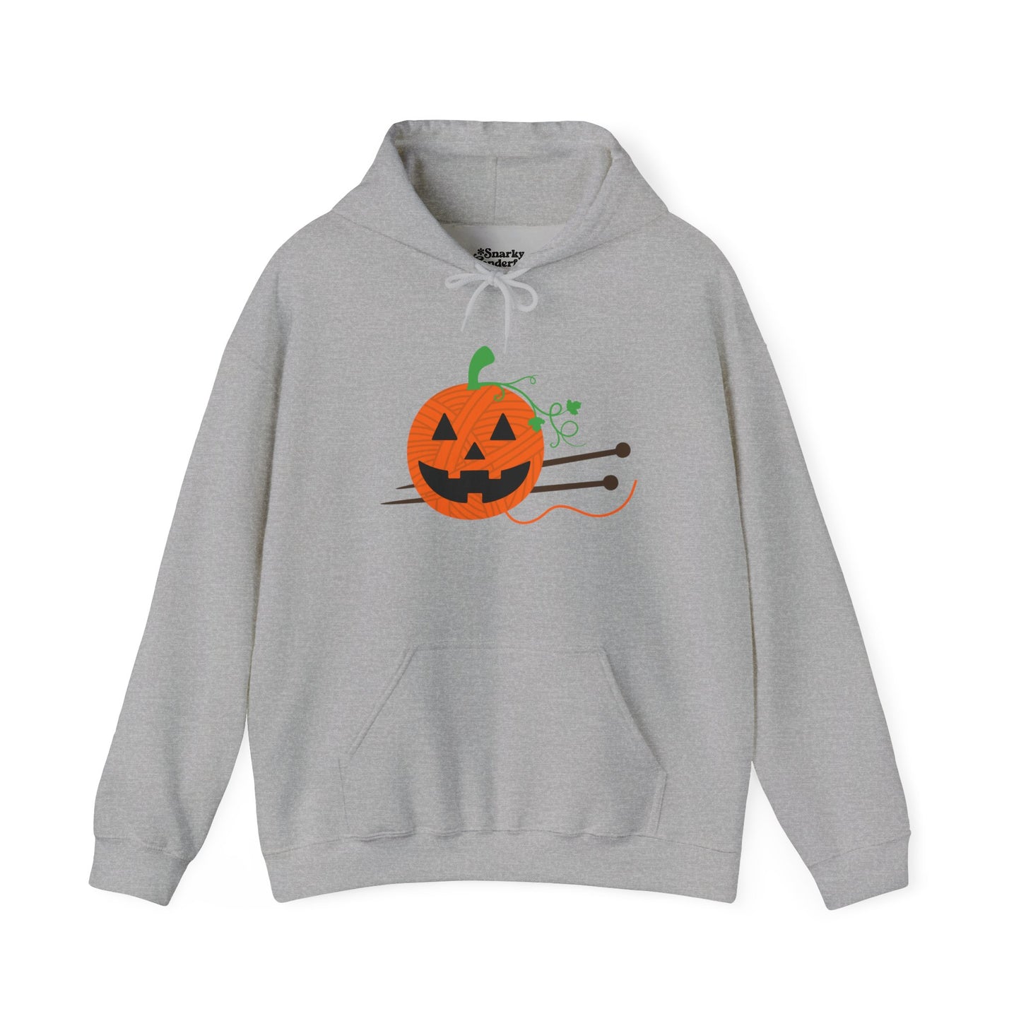 Jack-o'-Lantern Yarn Knitting Hoodie - Snarky Wonderful - 2