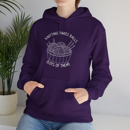 Knitting Takes Balls (Lots of Them) Hoodie