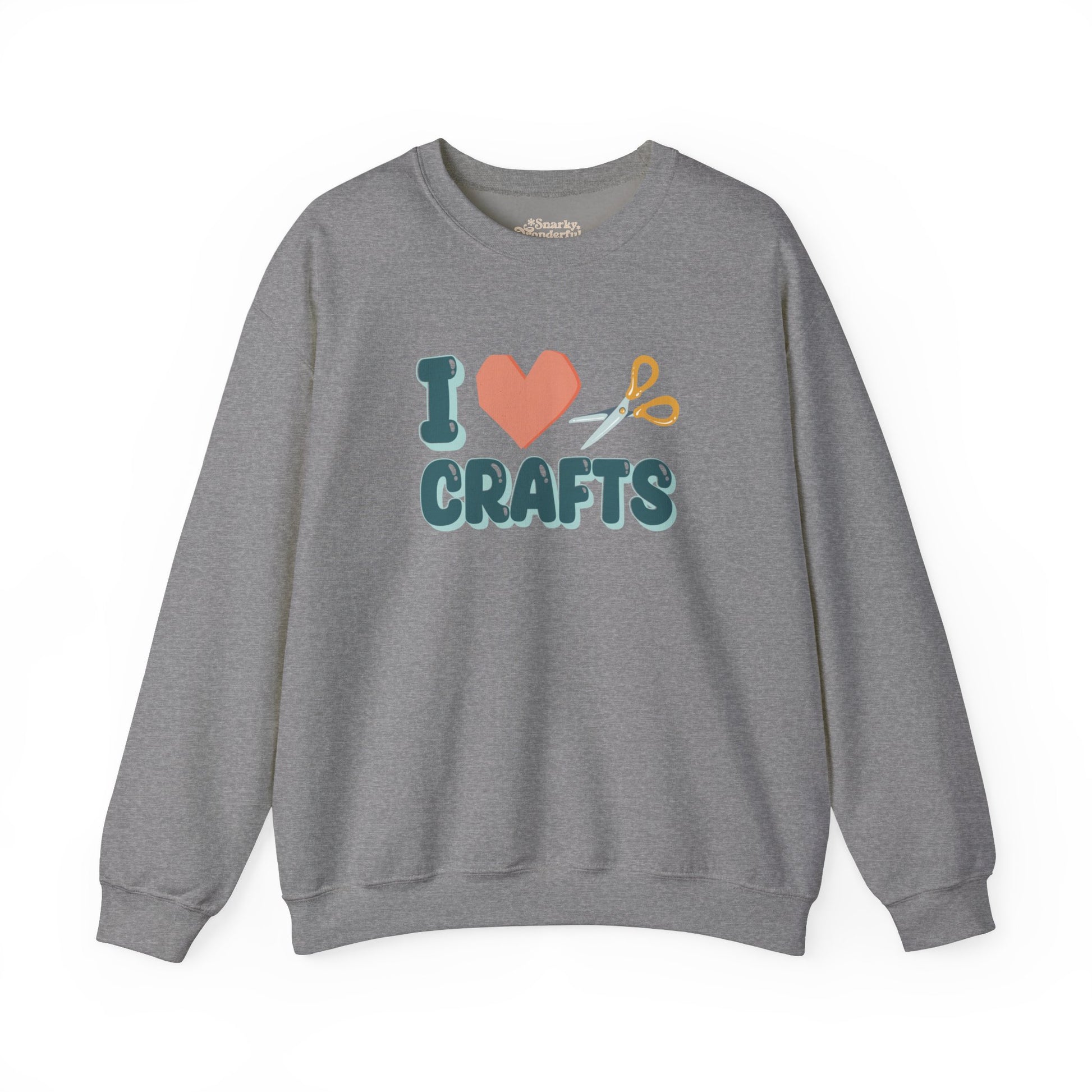 Crafty Love: Heart & Scissors Sweatshirt - Snarky Wonderful - 2