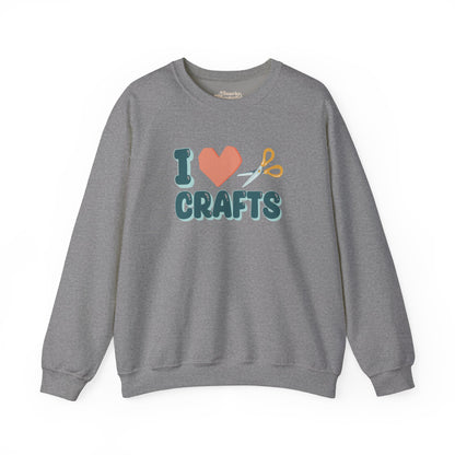 Crafty Love: Heart & Scissors Sweatshirt - Snarky Wonderful - 2