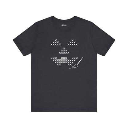 Cross-Stitched Jack-o'-Lantern Halloween T-Shirt - Snarky Wonderful - 4