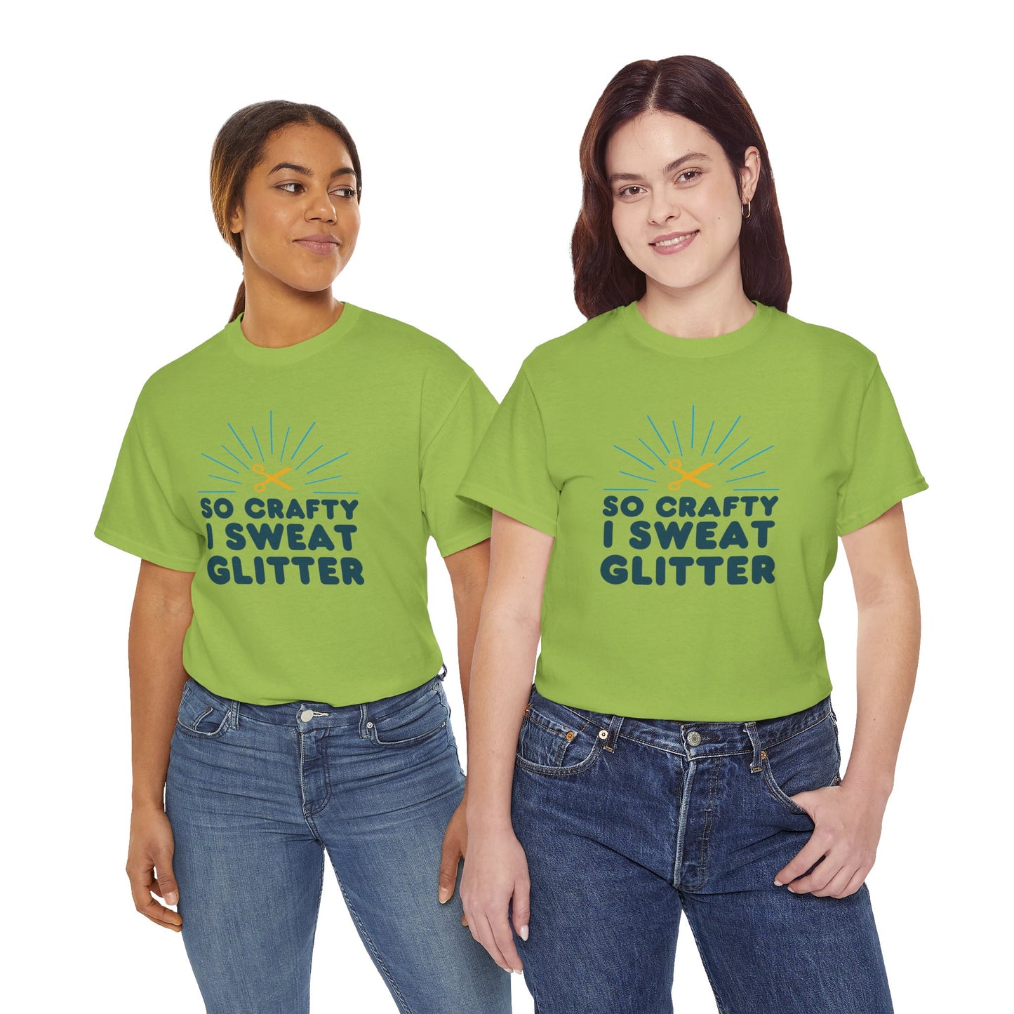 So Crafty I Sweat Glitter Essential Tee