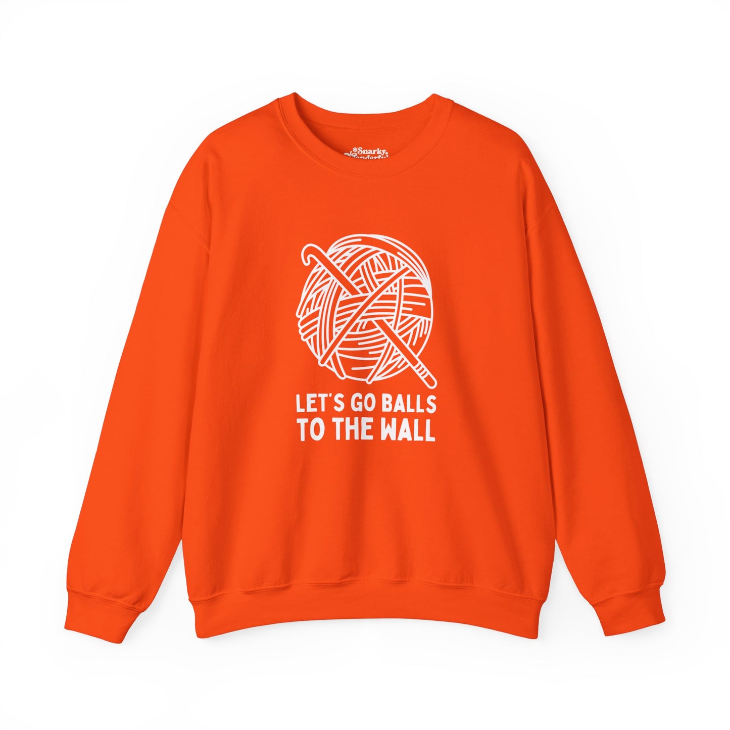 Let's Go Balls to the Wall Crochet Sweatshirt - Snarky Wonderful - 6