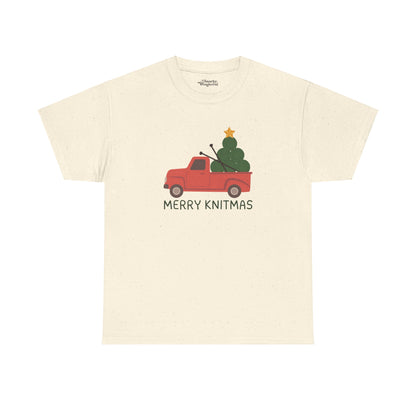 Merry Knitmas Red Christmas Truck Essential Tee