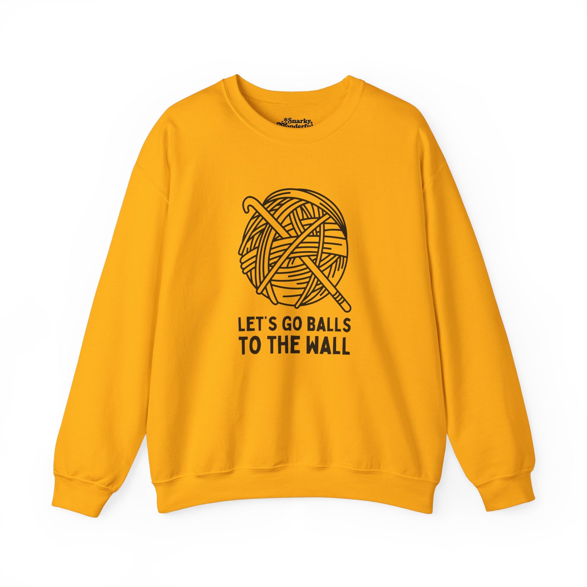 Let's Go Balls to the Wall Crochet Sweatshirt - Snarky Wonderful - 13