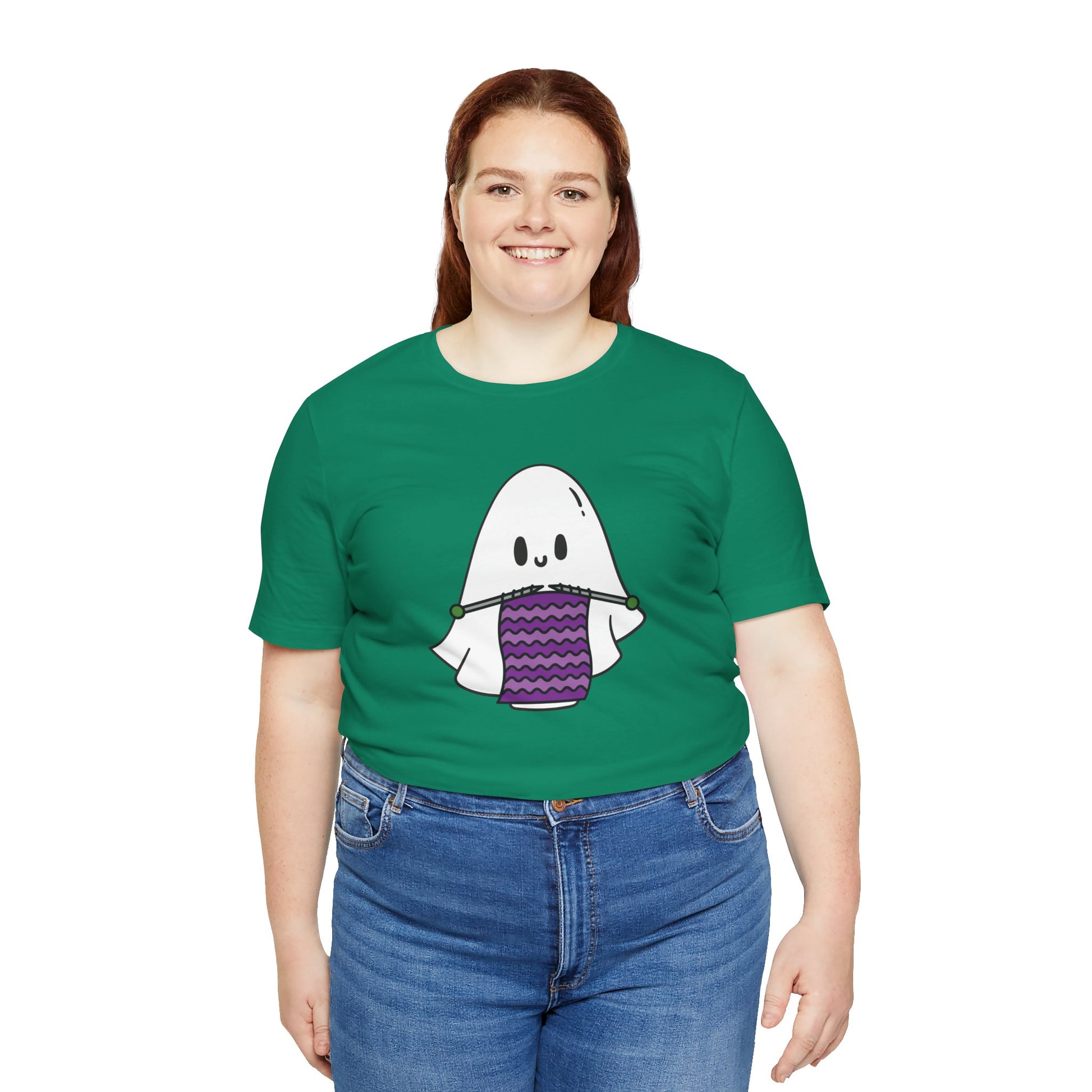 Knitting Ghost Halloween T-Shirt - Snarky Wonderful - 2