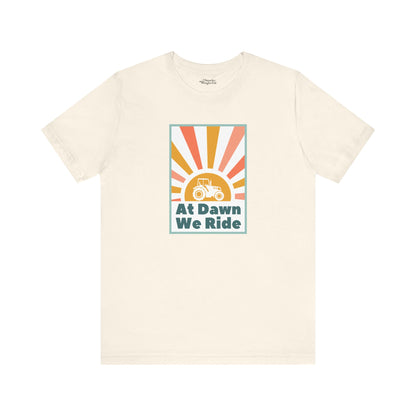 At Dawn We Ride Tractor Premium T-Shirt