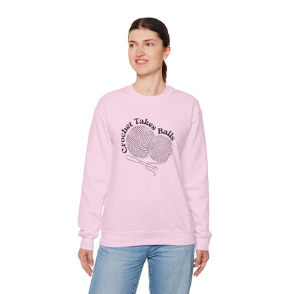 Crochet Takes Balls Sweatshirt