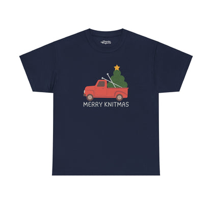 Merry Knitmas Red Christmas Truck Essential Tee