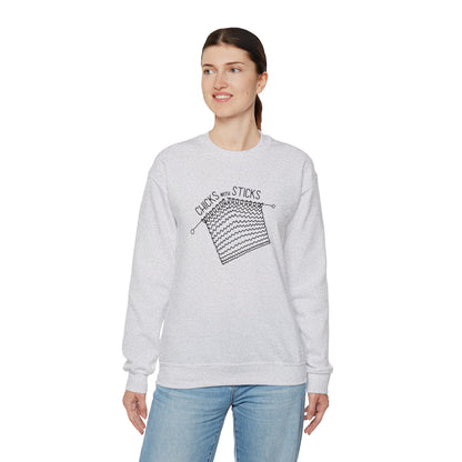 Proud Knitter Chicks with Sticks Sweatshirt - Snarky Wonderful - 2