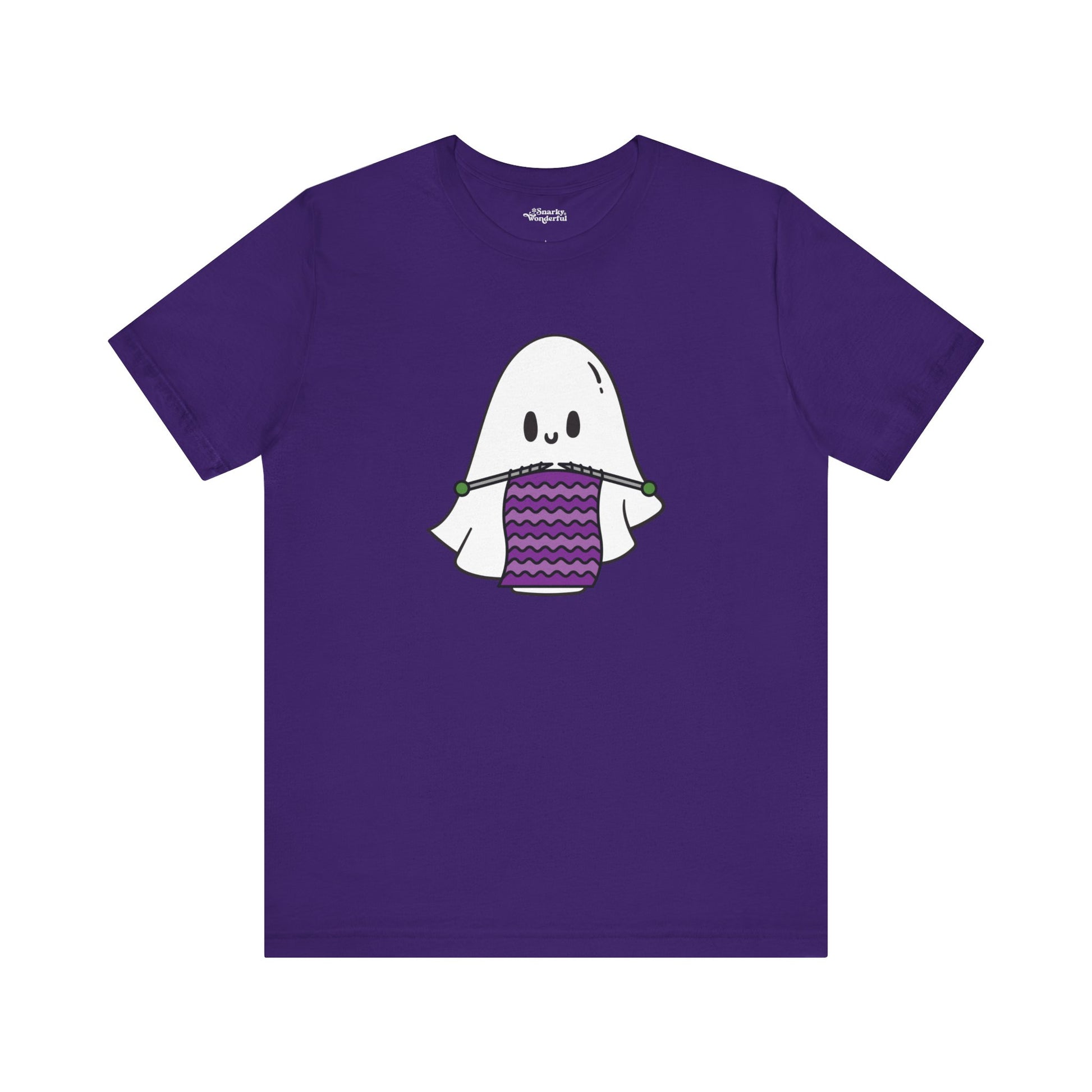 Knitting Ghost Halloween T-Shirt - Snarky Wonderful - 8