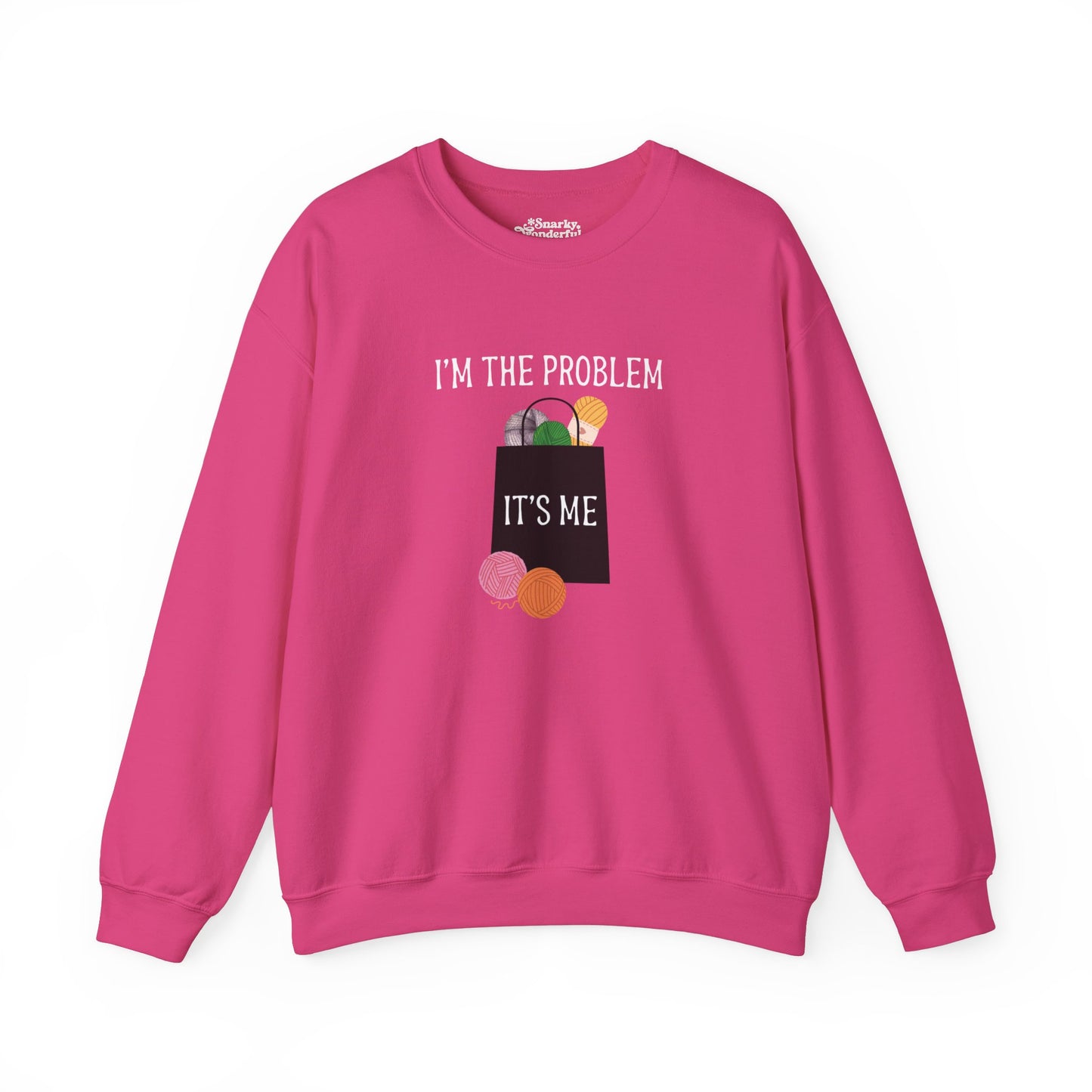 "I'm the Problem, It's Me" Yarn Hoarder Swifties Sweatshirt - Snarky Wonderful - 3