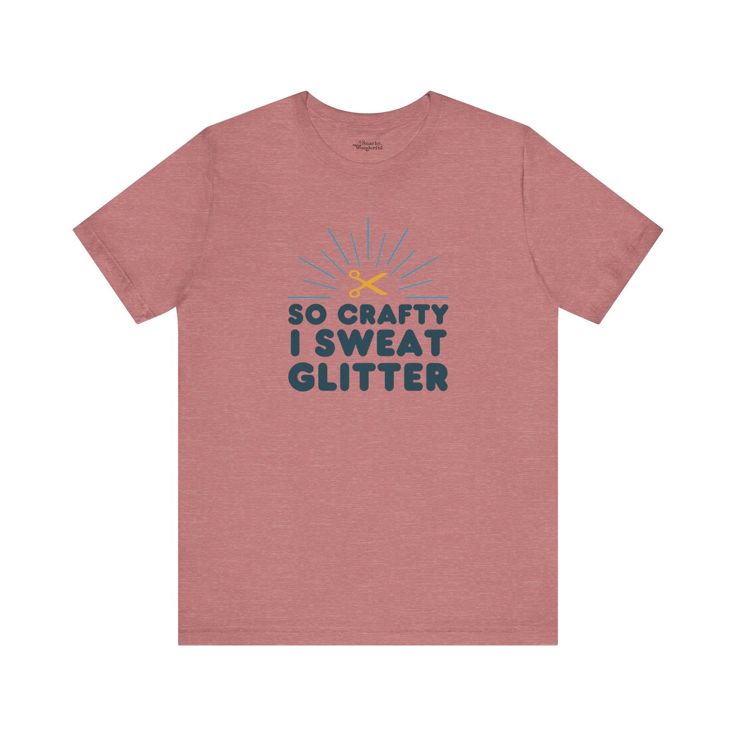 So Crafty I Sweat Glitter T-Shirt - Snarky Wonderful - 1