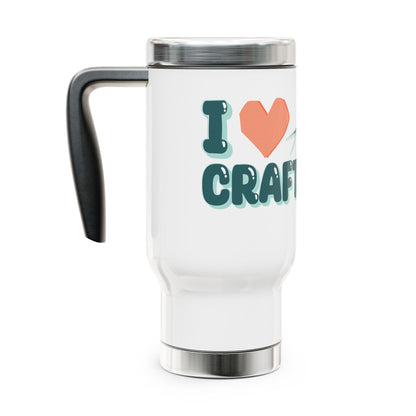 "I Heart Crafts" Stainless Steel Travel Mug - 14oz