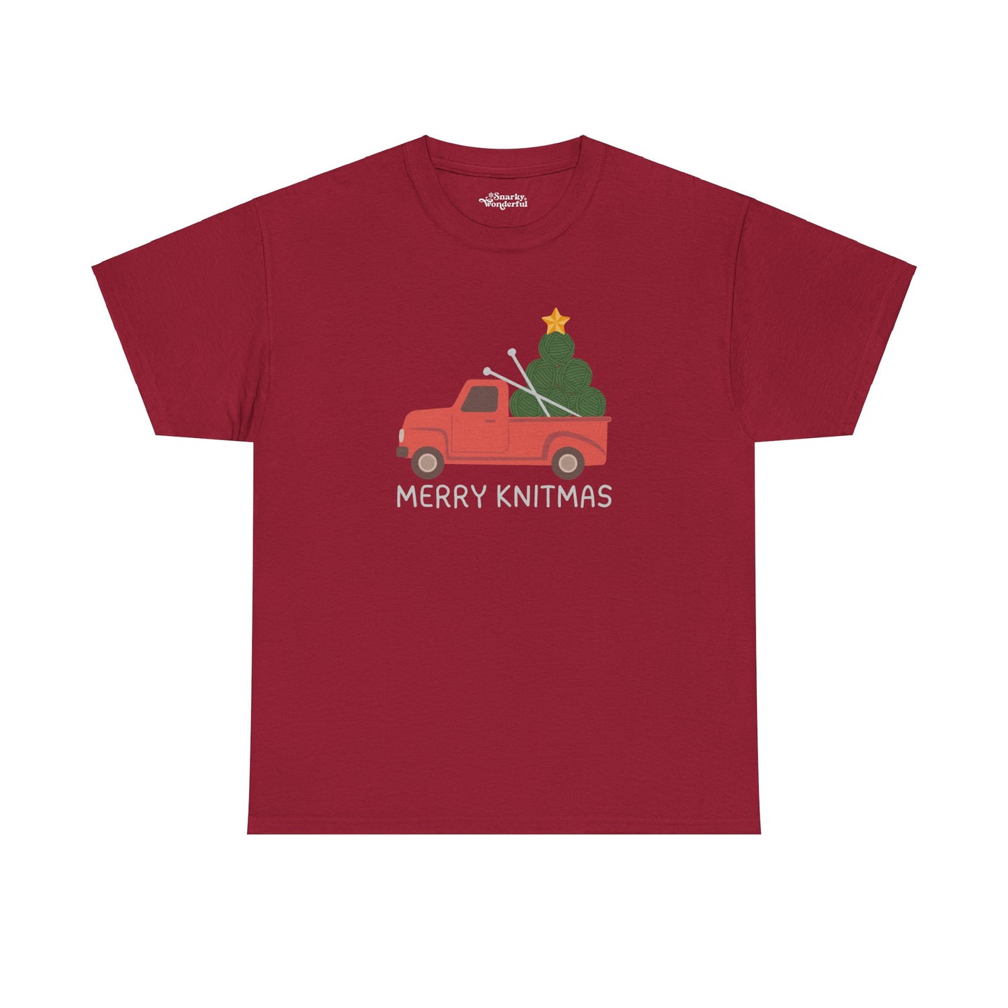 Merry Knitmas Red Christmas Truck Essential Tee