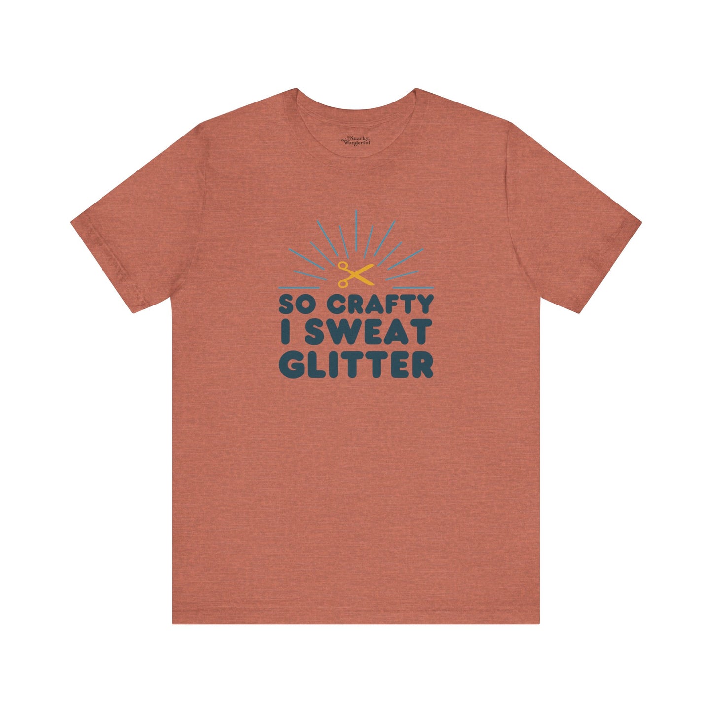 So Crafty I Sweat Glitter T-Shirt - Snarky Wonderful - 12