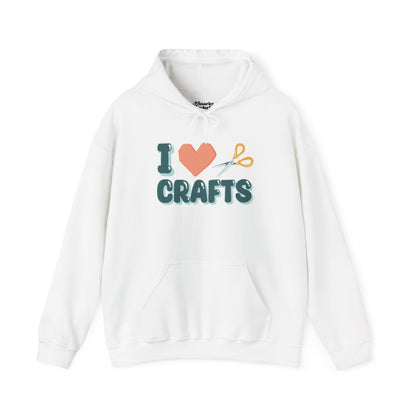 Crafty Love: Heart & Scissors Hoodie - Snarky Wonderful - 1