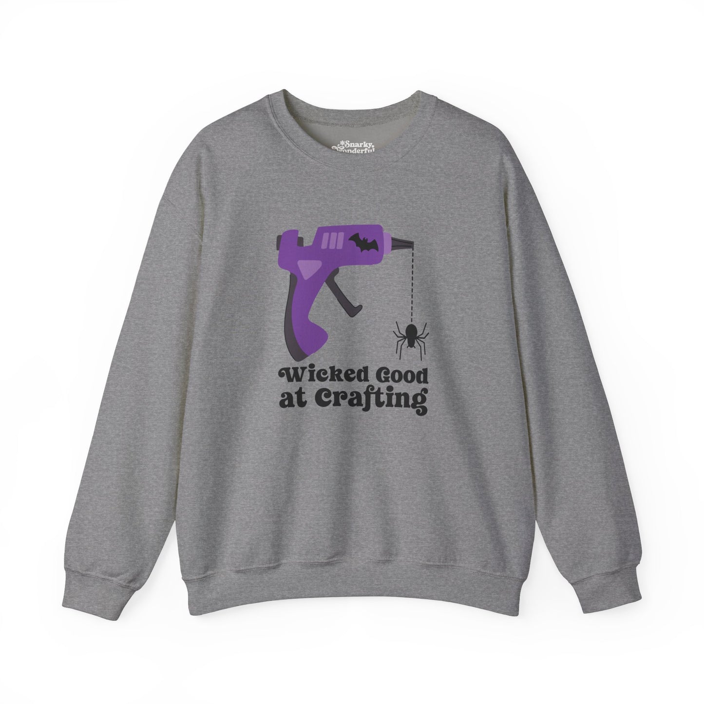 Wicked Good at Crafting Halloween Glue Gun Sweatshirt - Snarky Wonderful - 4