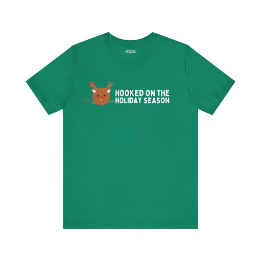 Hooked on the Holiday Season Crochet Premium T-Shirt