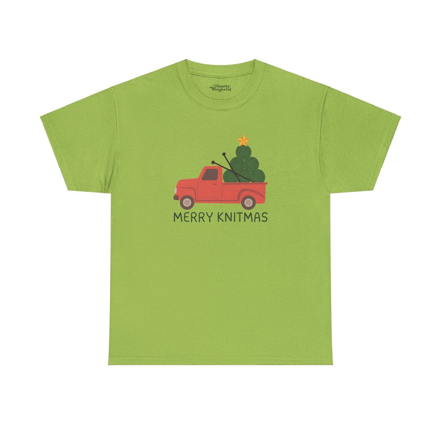 Merry Knitmas Red Christmas Truck Essential Tee