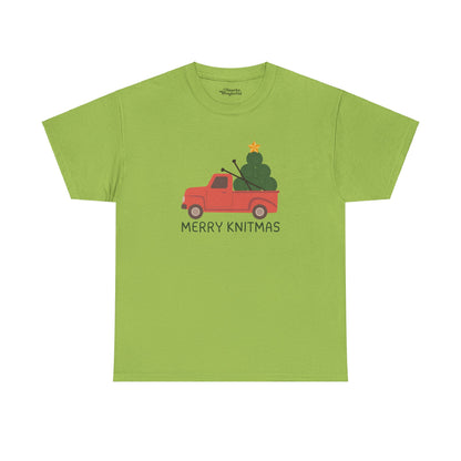 Merry Knitmas Red Christmas Truck Essential Tee