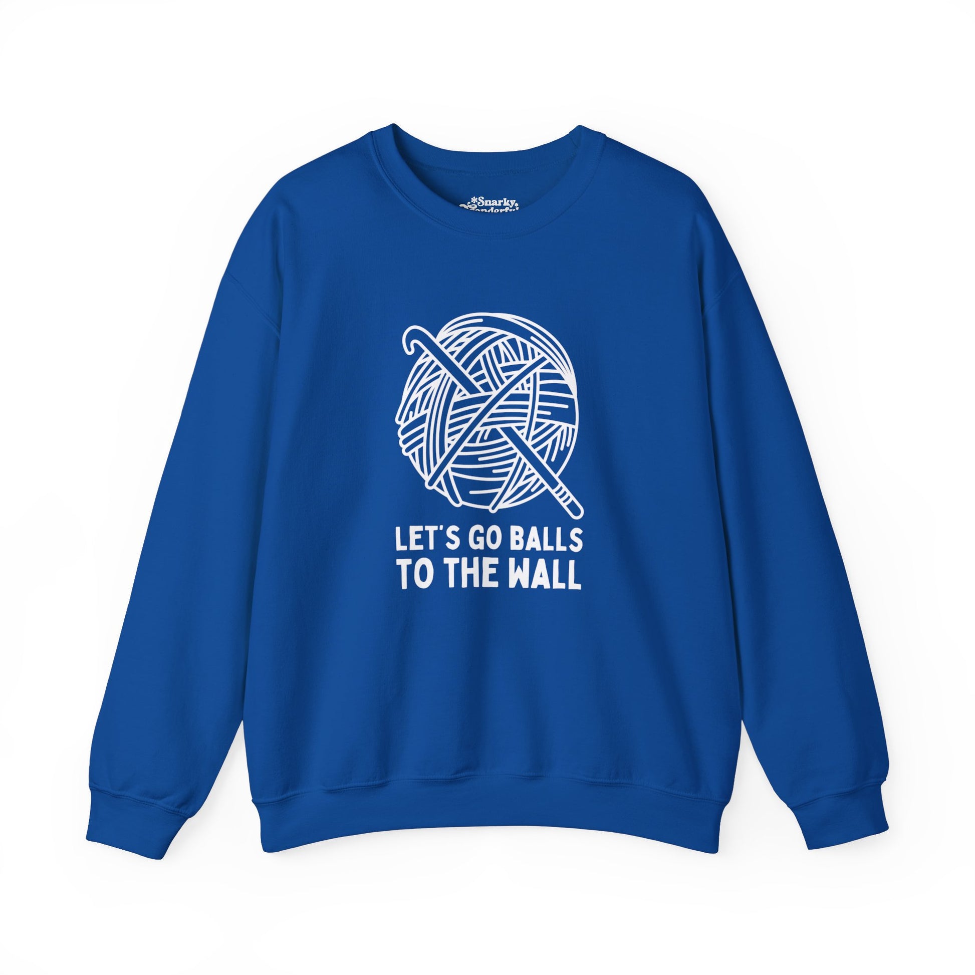 Let's Go Balls to the Wall Crochet Sweatshirt - Snarky Wonderful - 15