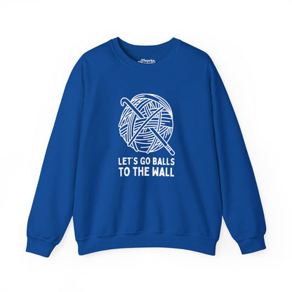 Let's Go Balls to the Wall Crochet Sweatshirt - Snarky Wonderful - 15