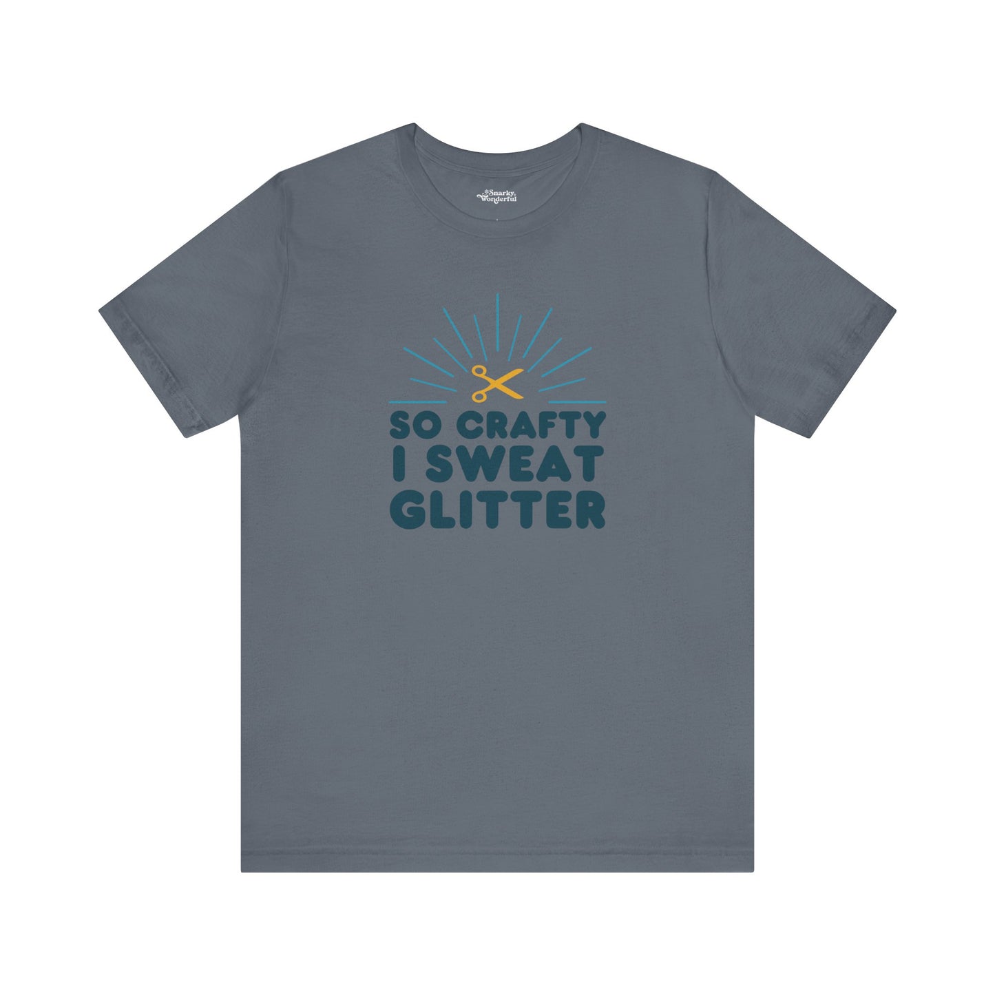 So Crafty I Sweat Glitter T-Shirt - Snarky Wonderful - 8