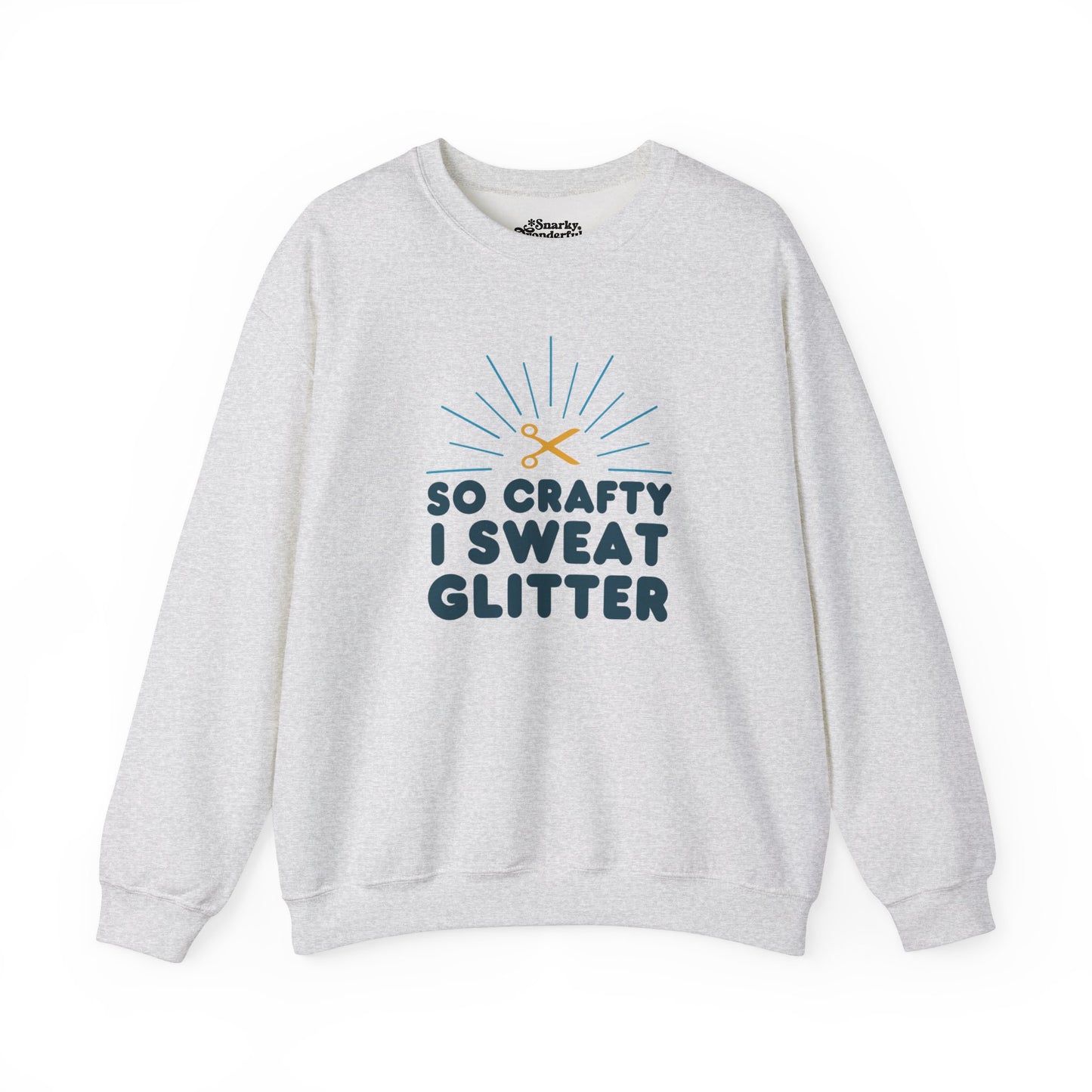 So Crafty I Sweat Glitter Sweatshirt - Snarky Wonderful - 3