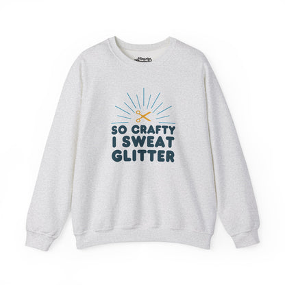 So Crafty I Sweat Glitter Sweatshirt - Snarky Wonderful - 3