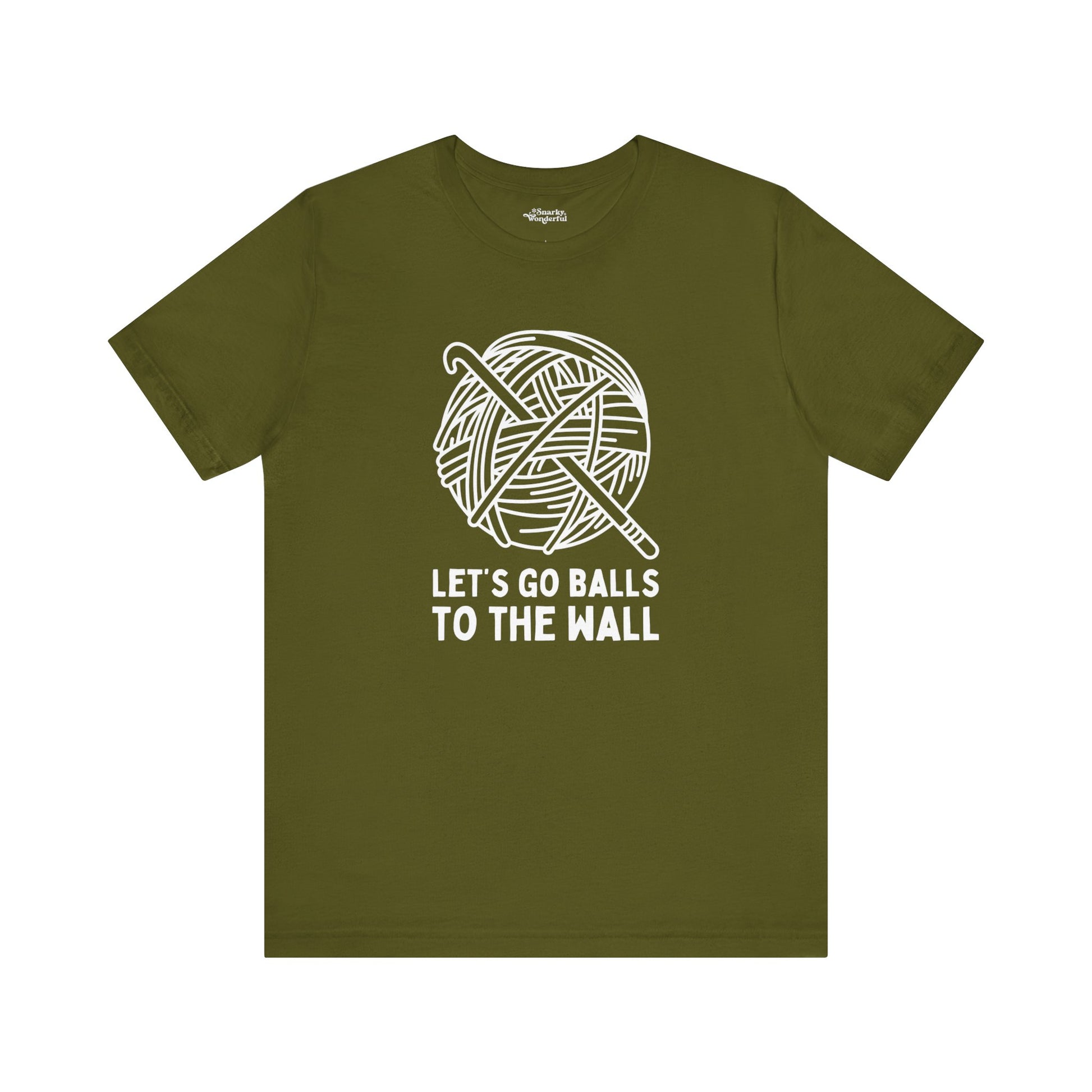 Let's Go Balls to the Wall Crochet T-Shirt - Snarky Wonderful - 11