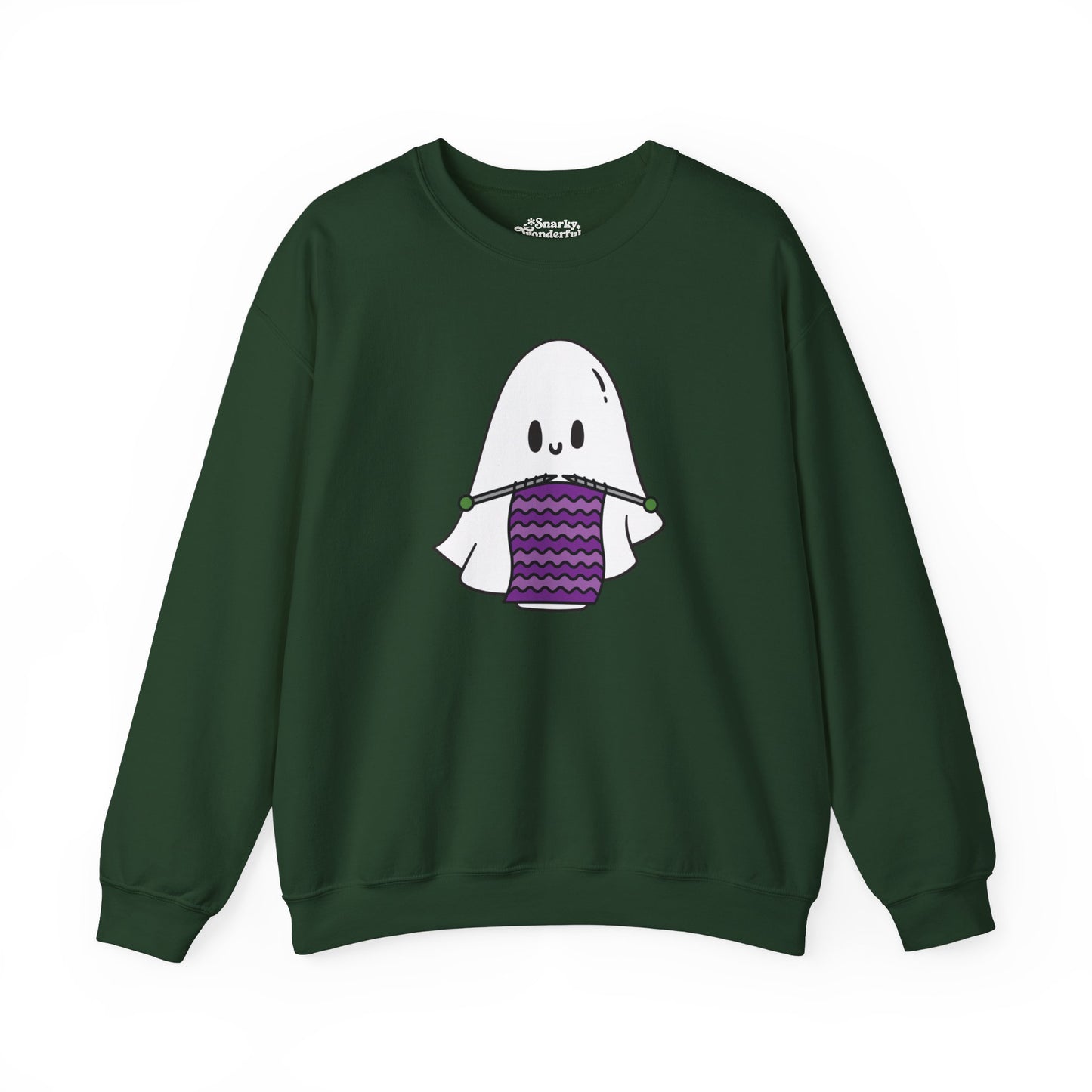 Knitting Ghost Halloween Sweatshirt - Snarky Wonderful - 9