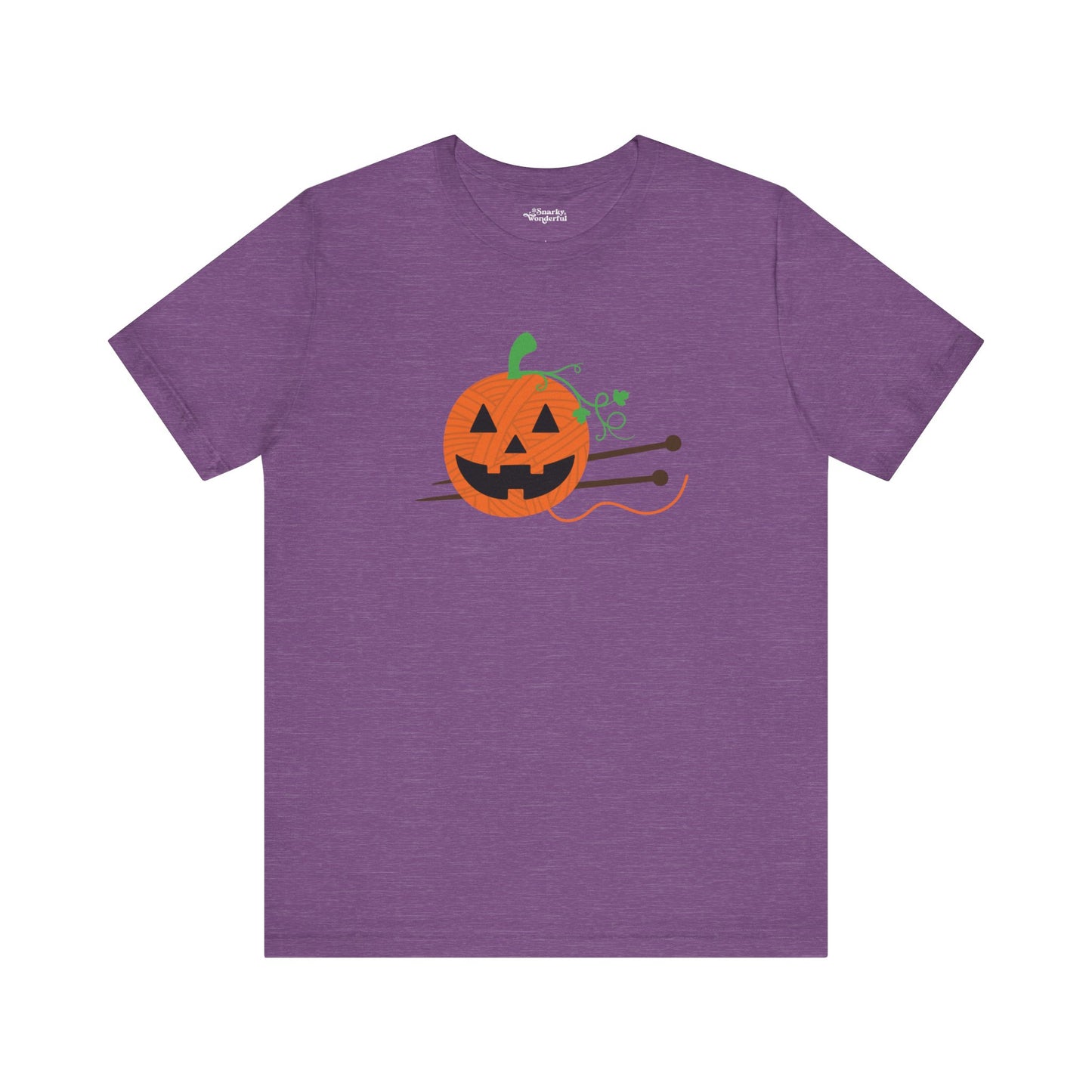 Jack-o'-Lantern Yarn Knitting T-Shirt - Snarky Wonderful - 3