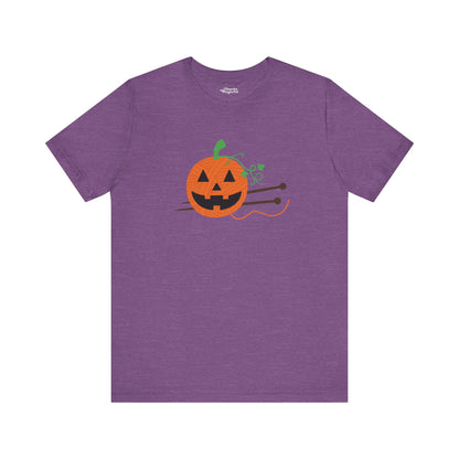 Jack-o'-Lantern Yarn Knitting T-Shirt - Snarky Wonderful - 3