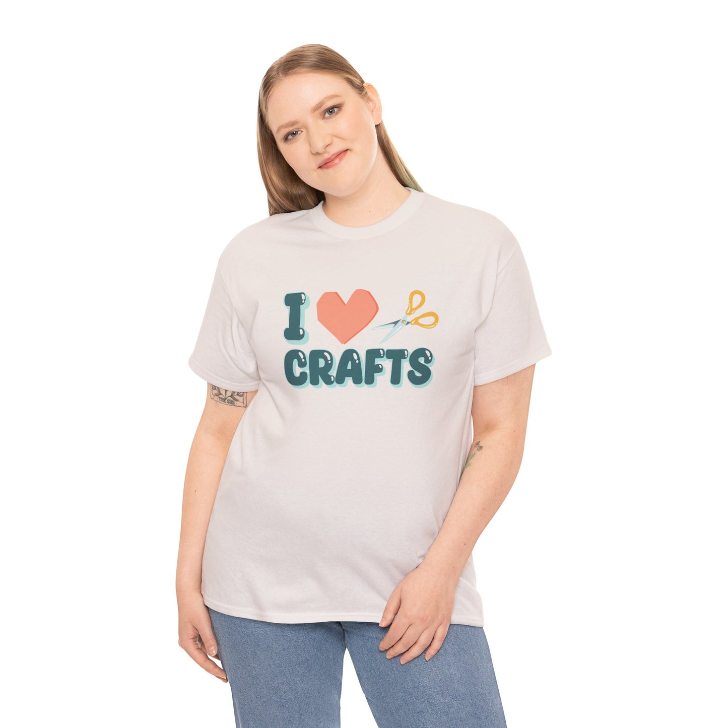 Crafty Love: Heart & Scissors Essential Tee