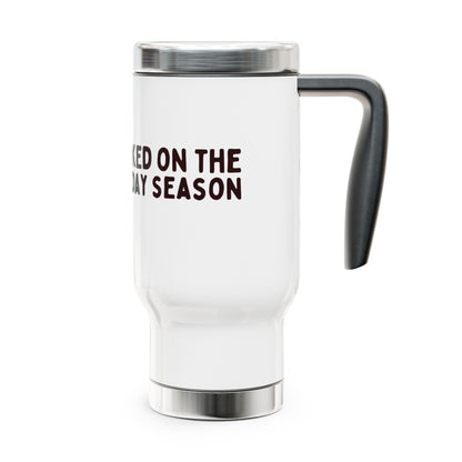 "Hooked on the Holiday Season" Stainless Steel Travel Mug - 14oz