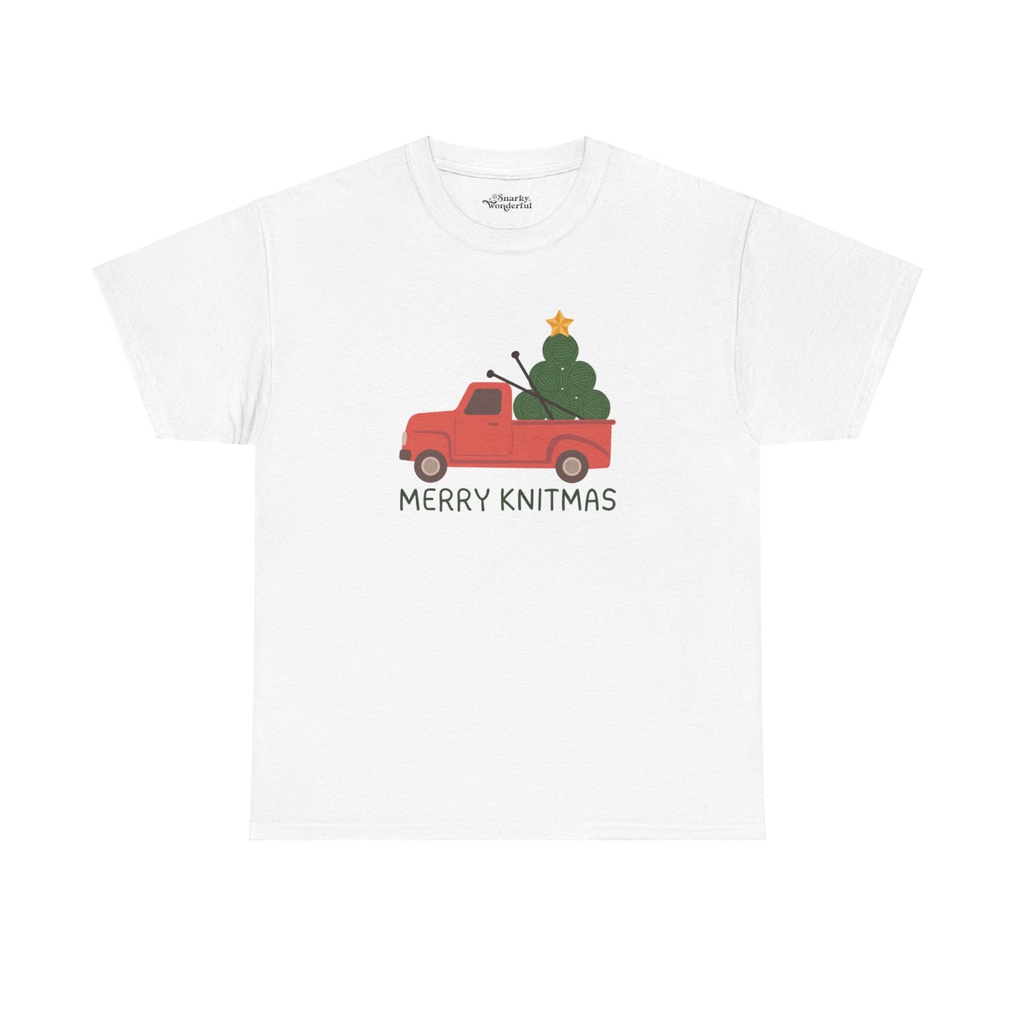 Merry Knitmas Red Christmas Truck Essential Tee