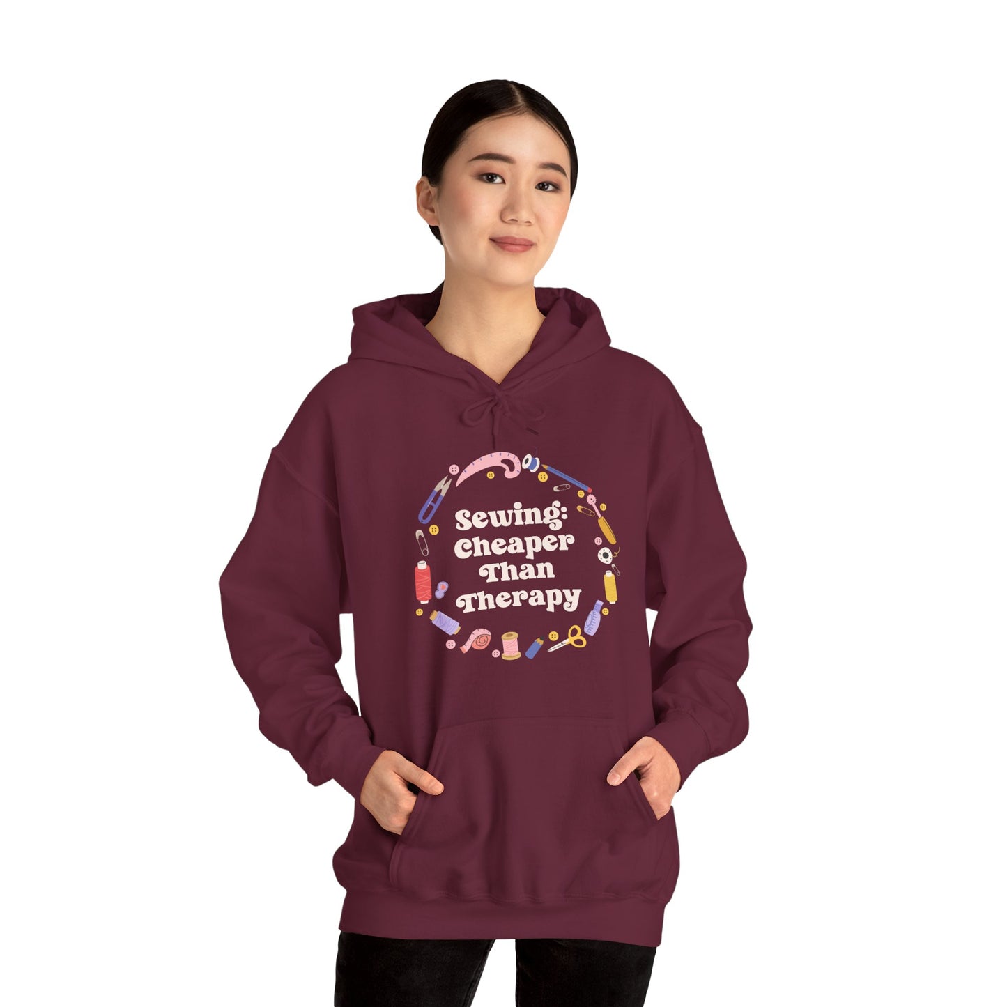 Sewing is Cheaper Than Therapy Hoodie