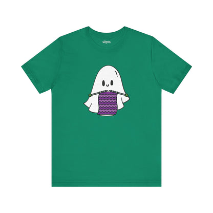 Knitting Ghost Halloween T-Shirt - Snarky Wonderful - 1