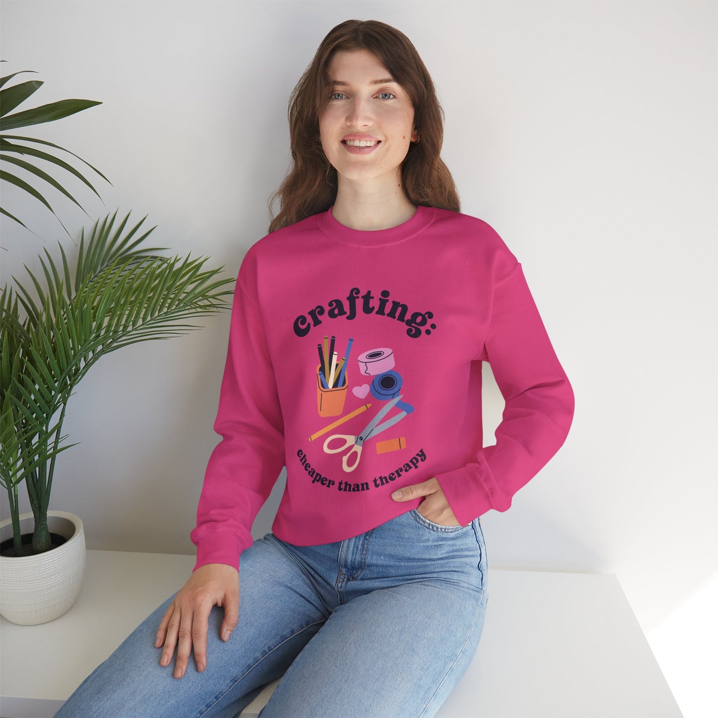 Crafting is Cheaper Than Therapy Sweatshirt