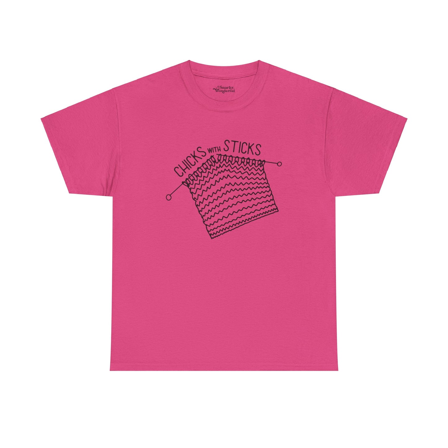 Proud Knitter Chicks with Sticks Essential Tee