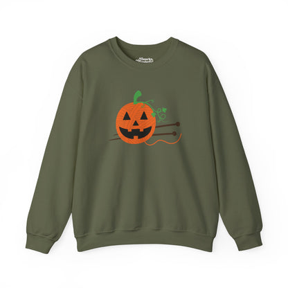 Jack-o'-Lantern Yarn Knitting Sweatshirt - Snarky Wonderful - 6