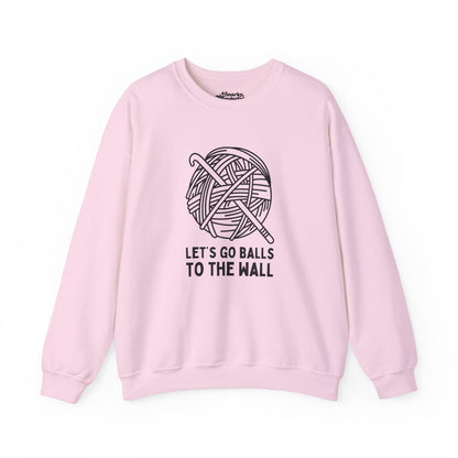 Let's Go Balls to the Wall Crochet Sweatshirt - Snarky Wonderful - 5